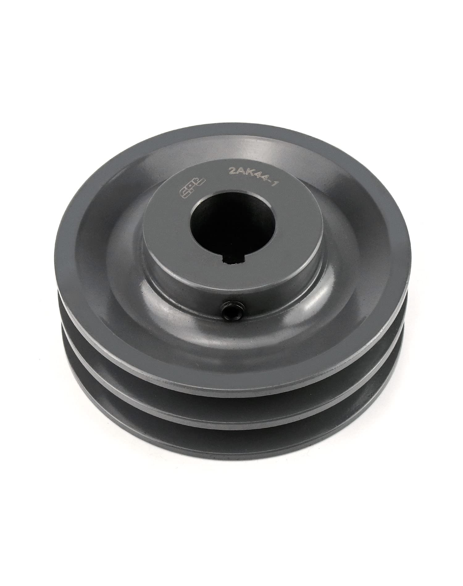 QWORK 2AK441 polea/polea de doble surco, 4.25 "OD 1" agujero, AK polea de orificio fijo, para A, 3L y 4L (A & AX) correas en V, hierro fundido