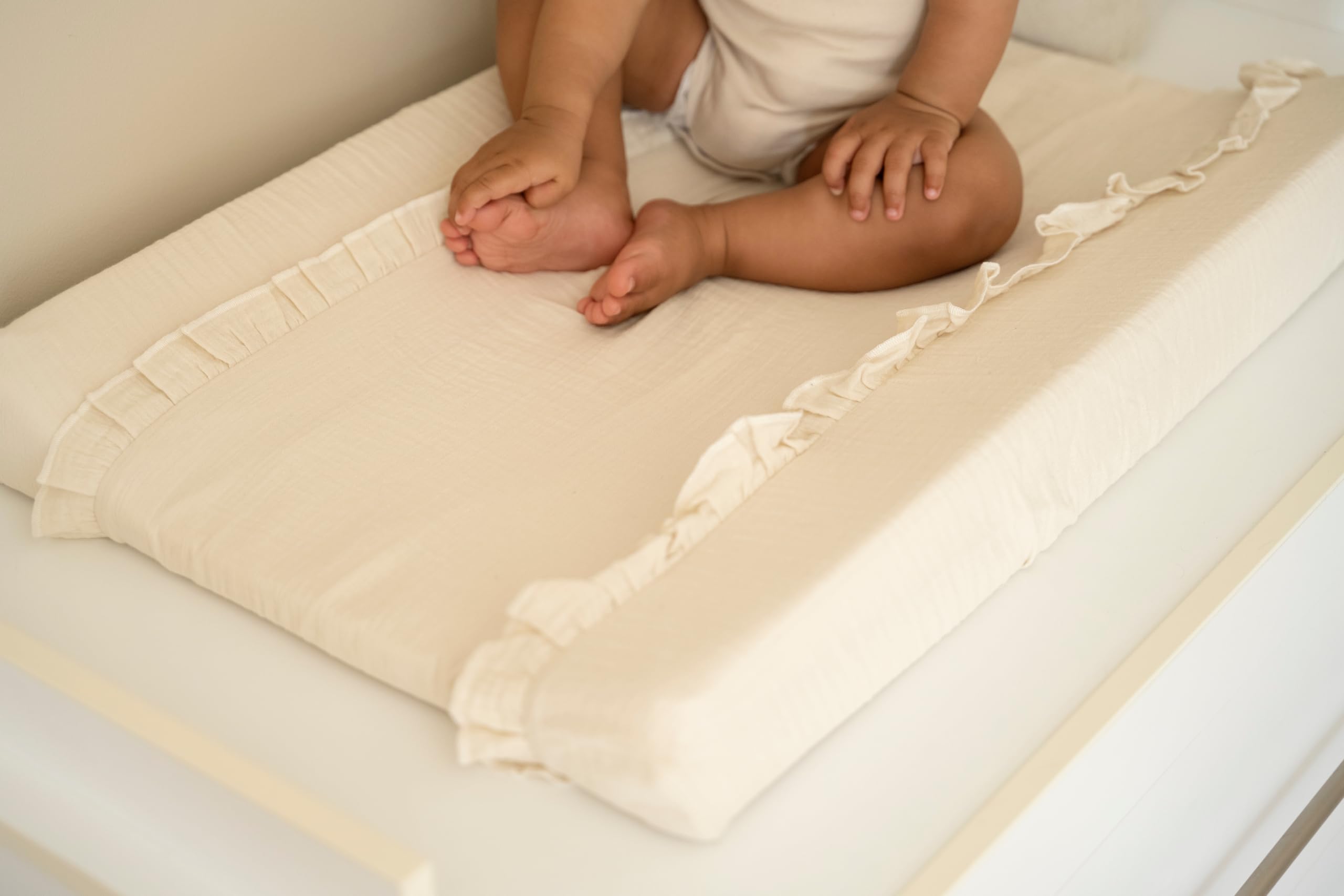Baby's Only - House matelas à langer Calm - Warm Linen - 45x70 cm