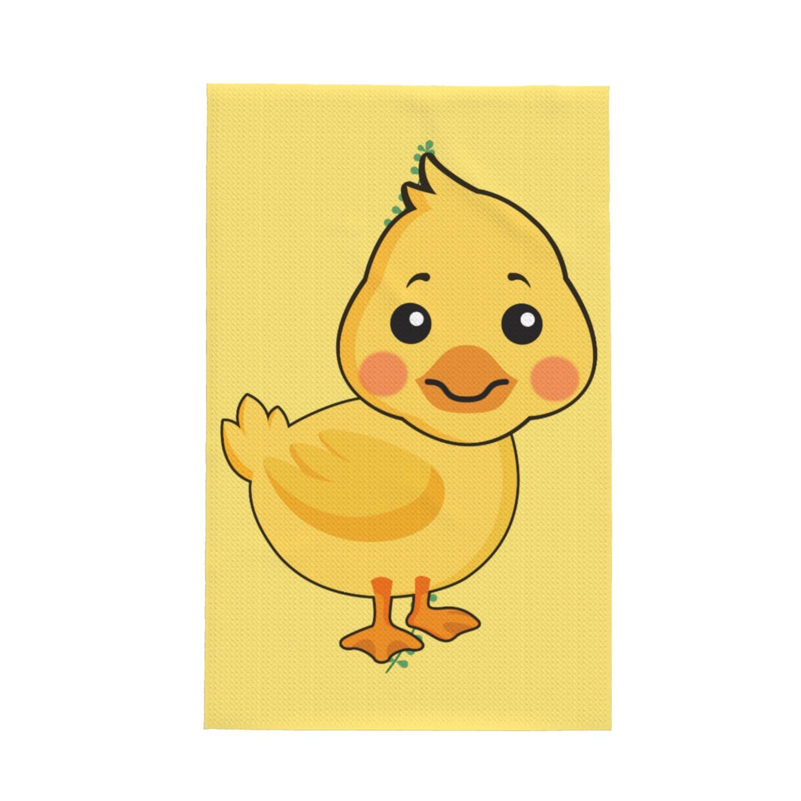 SXZVVBN cartoon duck Super Absorbent Microfibre Waffle Towels Fast Drying Dish Cloths Home Cafe Barista