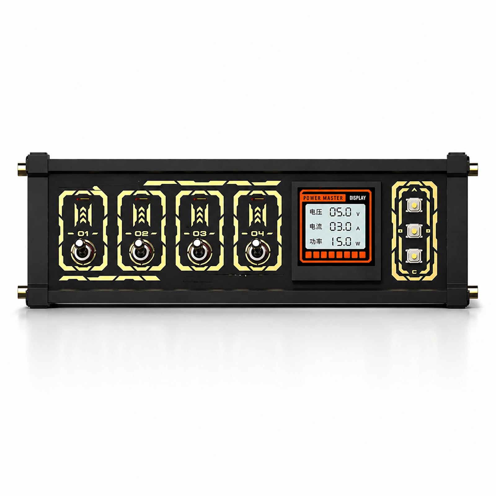 Estación de acoplamiento USB de 8 puertos con pantalla, controlador de escritorio retro, compartir dispositivos USB, control independiente, interruptor de botón, conectar ratones y unidades flash USB