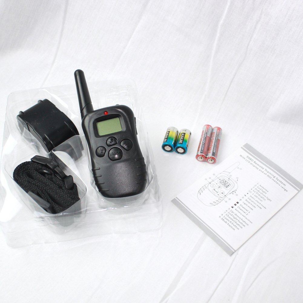 The Elixir New LCD 100LV Pet Dog Bark Collar Training Remote Shock/Vibra/Sound 300 Meters 100 Levels Shock Vibration, Upto 130lb