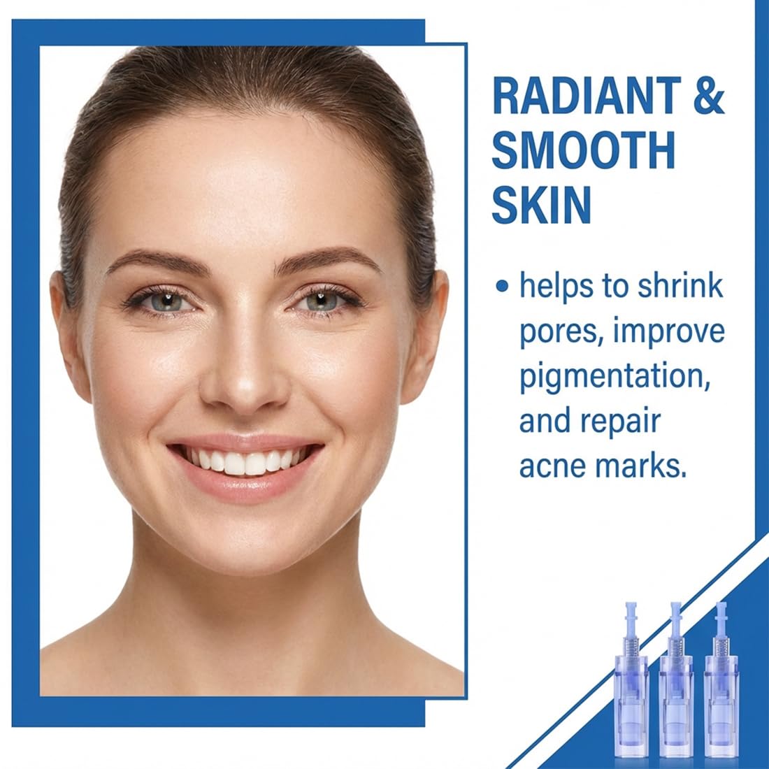 Set da 8 Microaghi, 36 Aghi, Punte Micro/Nano, Ricambi per Dispositivi di Microneedling. Punte di Ricambio per Penne Microneedling
