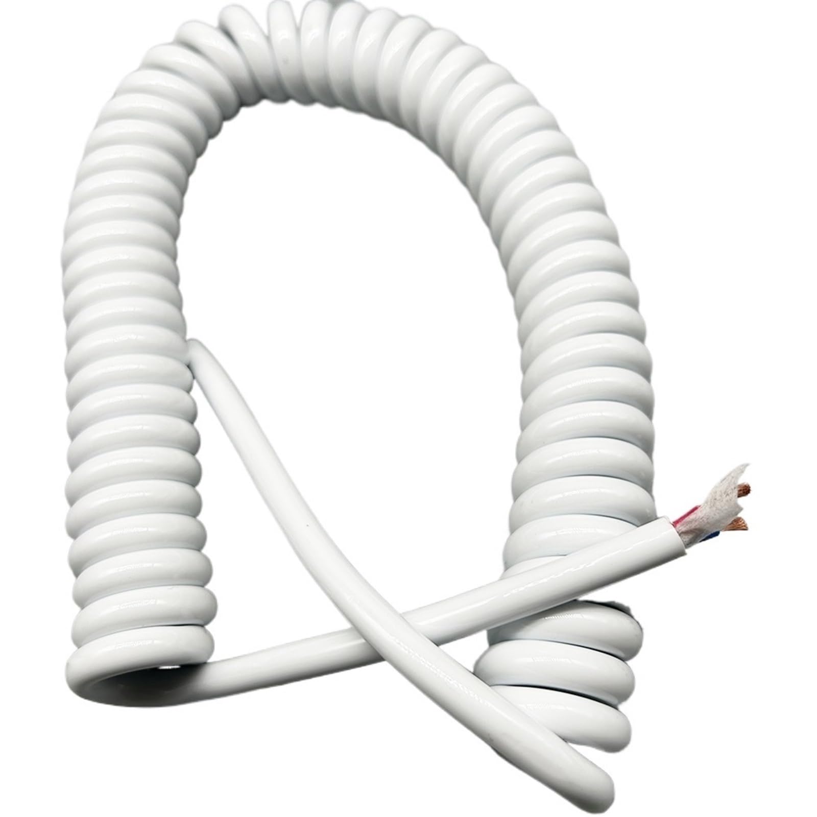 1,5 mm2 Przemysłowy 2-żyłowy spiralny kabel teleskopowy z czystej miedzi 1,5 mm2 do przedłużania pomieszczeń (Stretch 4 meters)