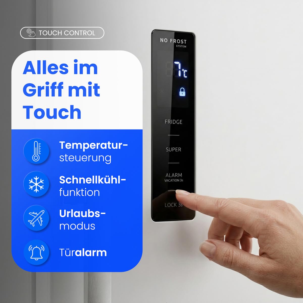 Bomann® Kühlschrank ohne Gefrierfach | XXL Getränkekühlschrank groß | Energieklasse D | 185cm | 2 bis 8°C | 5 Jahre Kompressor-Garantie | MultiAirflow | Fridge | Flaschenkühlschrank | VS 7372 weiß