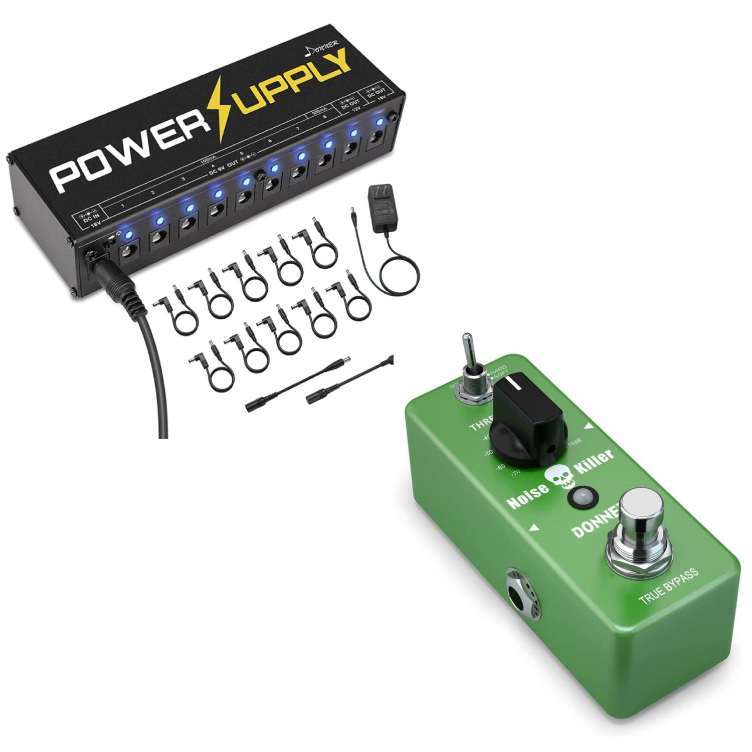 Amazon.com: Donner Noise Gate Pedal and Guitar Power Supply 10