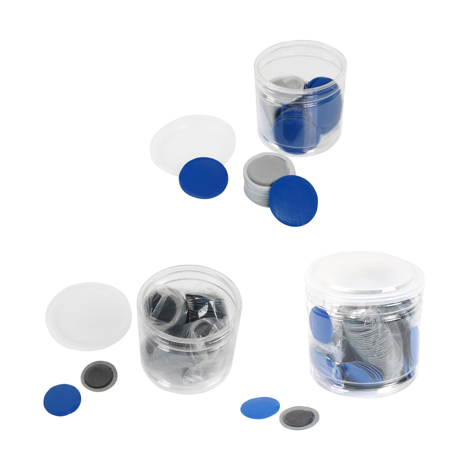 Ricarica per Riparazione Pneumatici per Uso motociclistico e Bici tubeless, Riparazione Rotondi in PU con Barattolo Trasparente per riporre ricambi per Pneumatici tubeless da Viaggio