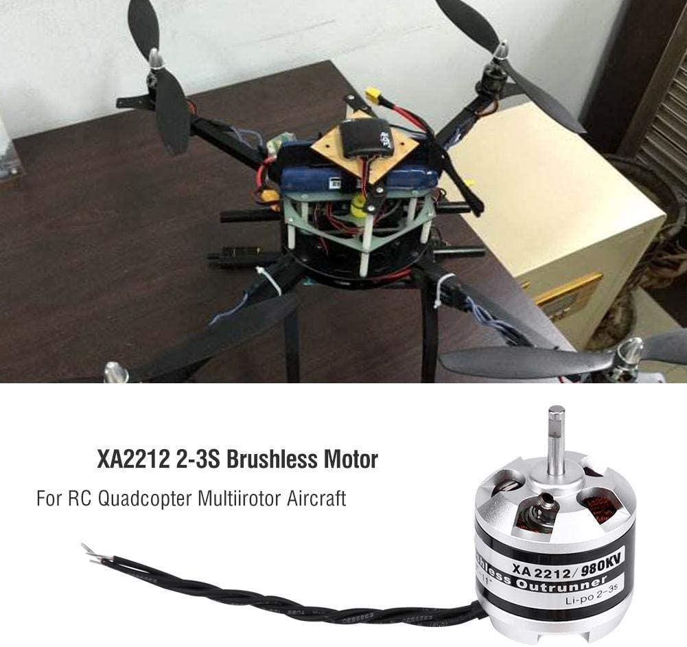 REES52 RC Drone Brushless Motor, Emax XA2212 980KV 2-3S Brushless Motor for RC Drone Quadcopter Multi-Rotor Aircraft Accessroy Parts