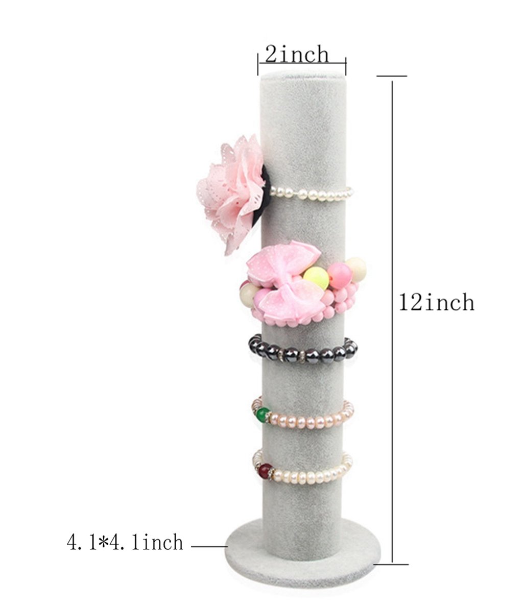 TEN.×CLANE TOWER UP BANGLE Bocar Velvet Vertical Tower Jewelry Bracelet Display Stand