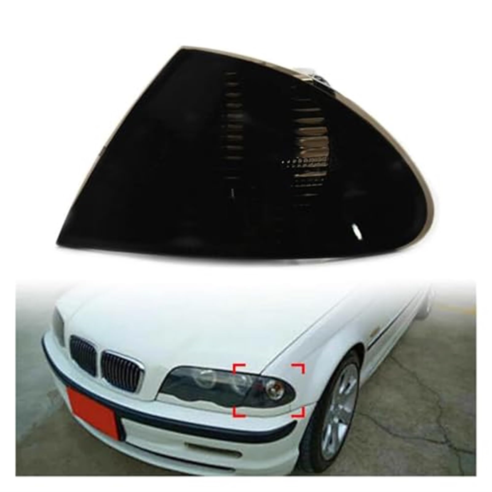 Kierunkowskaz samochodowy Lampka narożna, dla BMW, seria 3 dla E46 dla Sedan 1999 2000 2001 Akcesoria samochodowe Części Boczne lusterko wsteczne Lampka kontrolna lusterka(BLACK Left)