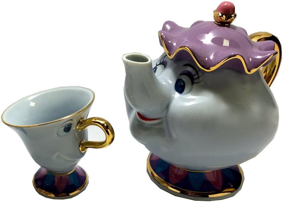 Amazon Co Jp 美女と野獣 ワンス アポン ア タイム 東京ディズニーリゾート限定 ポット夫人のティーポットとチップのティーカップセット ホーム キッチン