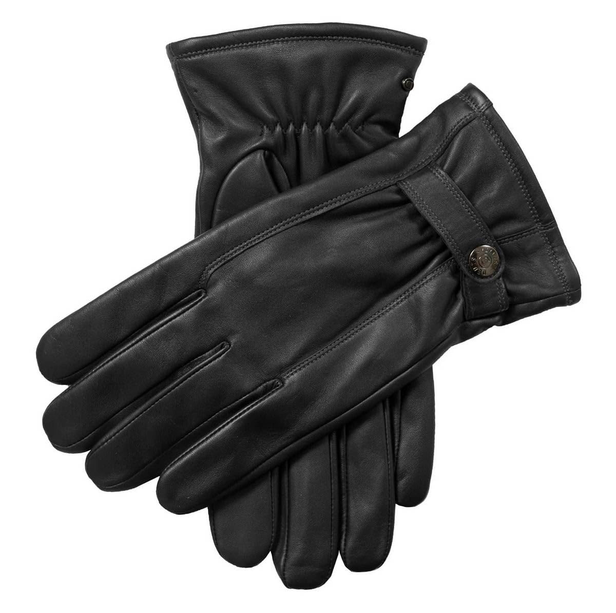 Dents Mens Haworth Touchscreen Leather Gloves - Black - Medium