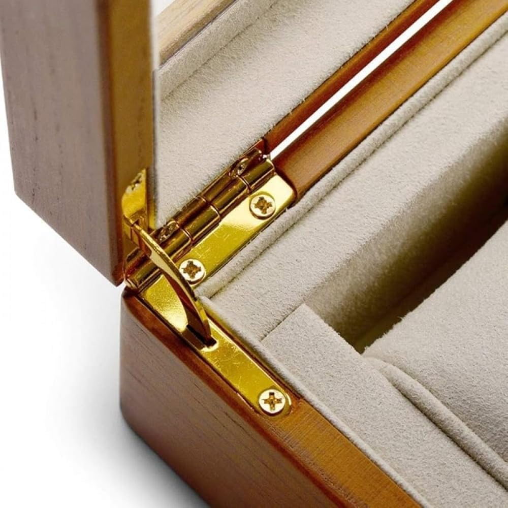 KOKUMON ジュエリートレイ 蓋付き 木製 ジュエリーボックス 12コンパートメント 指輪 腕時計 ネックレス ディスプレイ 収