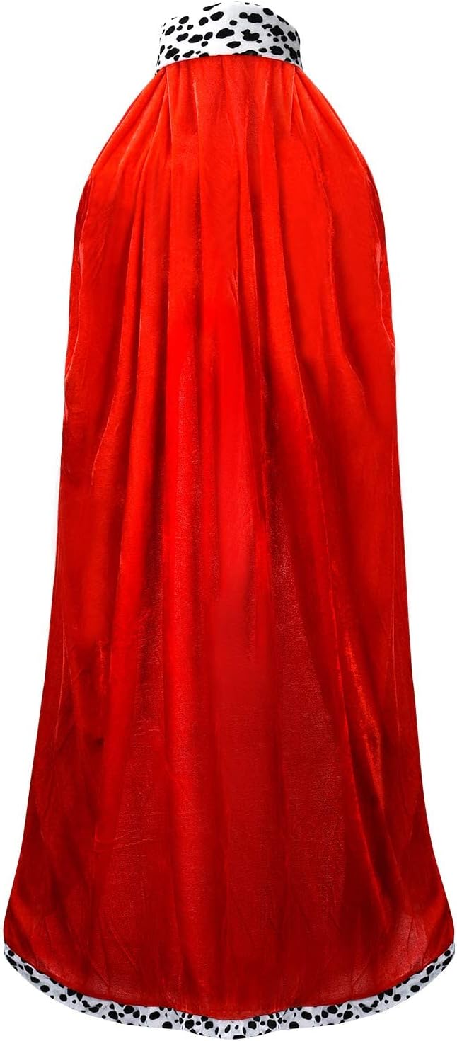 Proumhang King's Cape Costume Stage Performances for Halloween Christmas Costume Party Accessory Black Robe