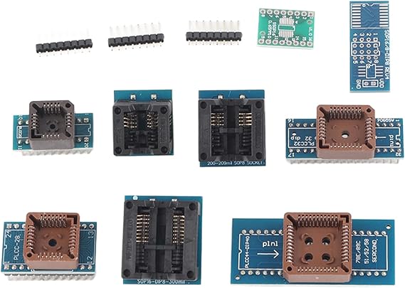 USB Universal Programmer AVR USB Programmer for TL866II Plus EEPROM Flash 8051 AVR MCU GAL with 10 Adapter XP/ 2008/WIN/VISTA/WIN7/WIN8/WIN10(32Bit/64Bit)