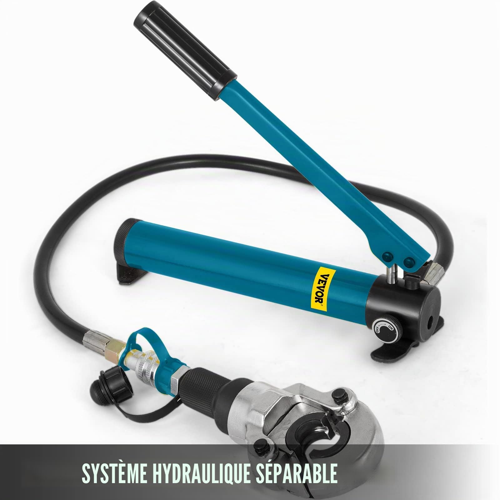 VEVOR Pince à Sertir Hydraulique Forme TH/V 12-28/16-32 Kit de Pince de Sertissage Multicouche Force de Pression 6 T Sertisseuse Tête Pivotante à 360°, avec Bouteille pour Tuyaux PE PEX PB