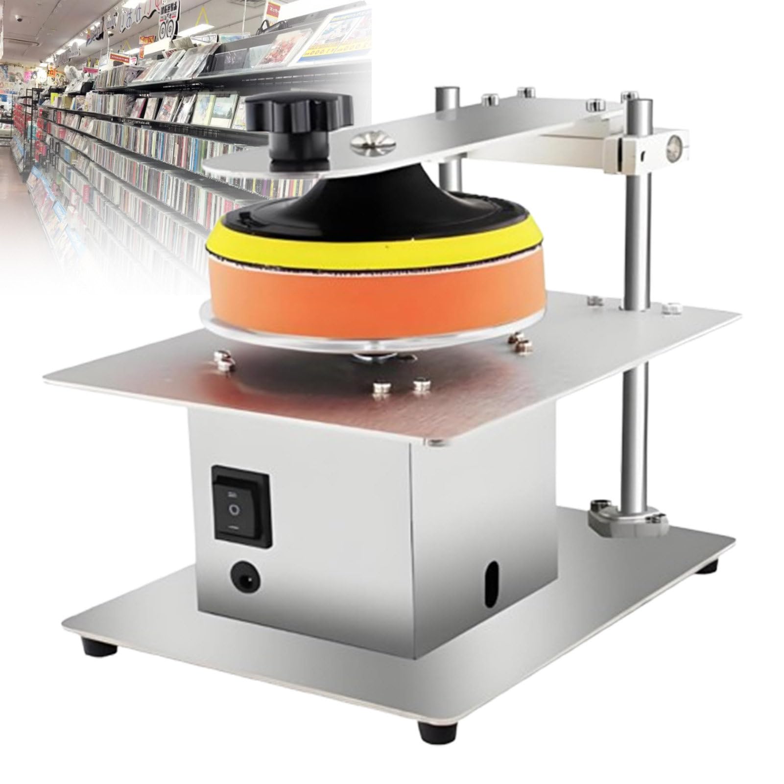 Limpiador y pulidor de discos para instituciones, máquina semiautomática de 200 W para restaurar CDs y DVD rayados