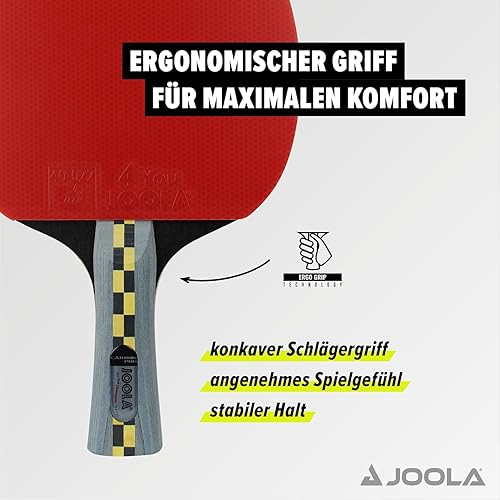 Miniatura 4 de JOOLA Carbon Pro - Raqueta de ping pong profesional, con tecnología de madera de carbono y goma JOOLA 4 You rojonegro, raqueta de tenis de mesa