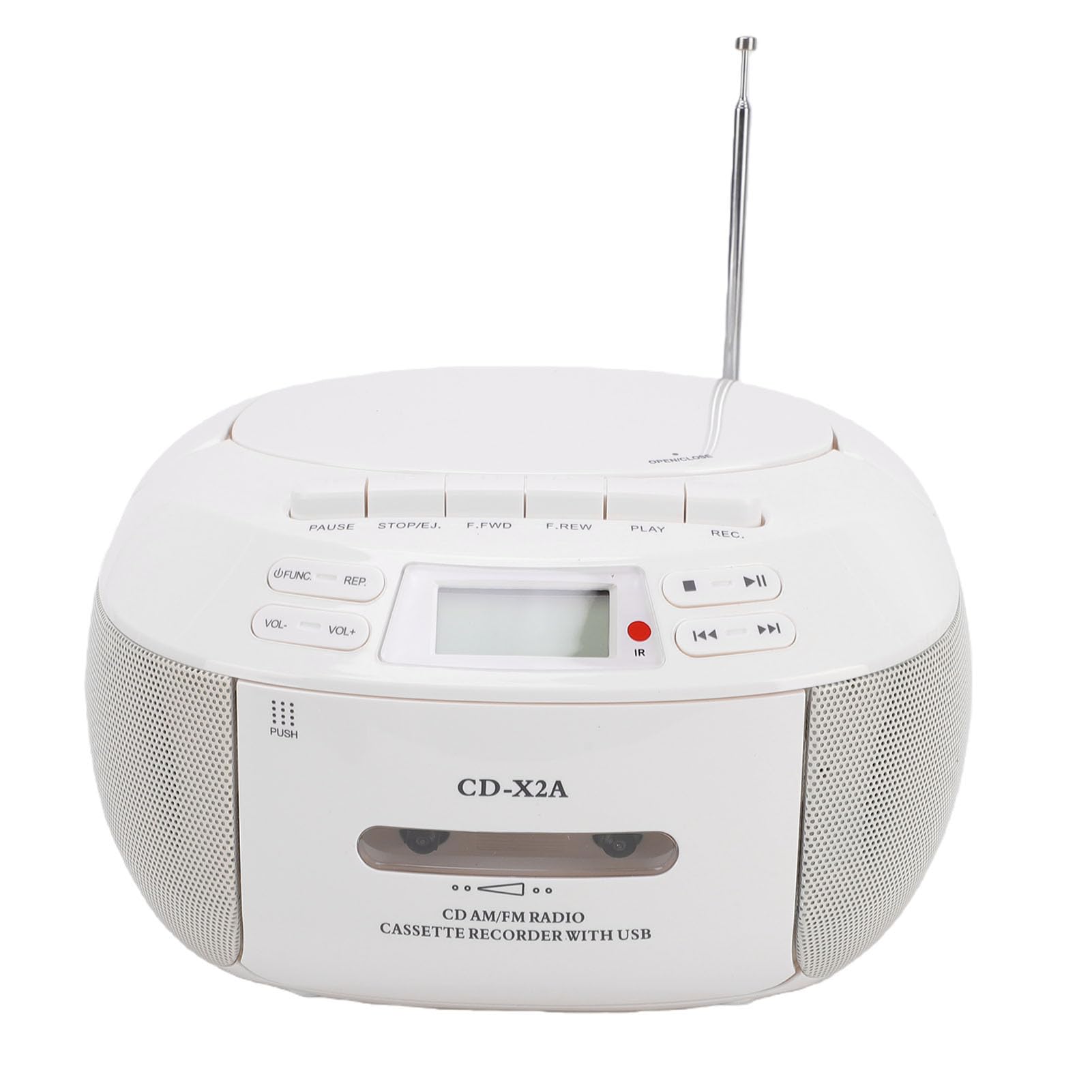 Sxhlseller Przenośny Odtwarzacz Kasetowy CD z Bluetooth, AM FM, USB i AUX (wtyczka UE)