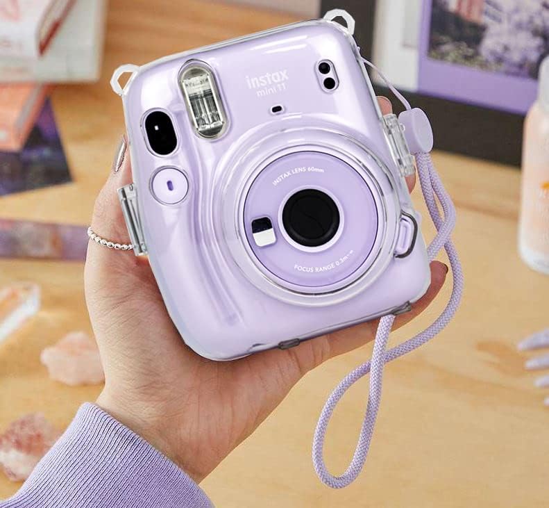 Miniatura 5 de EpicGadget Funda para Fujifilm Instax Mini 11 - Funda protectora de PVC duro transparente y portátil para cámara con correa de hombro ajustable