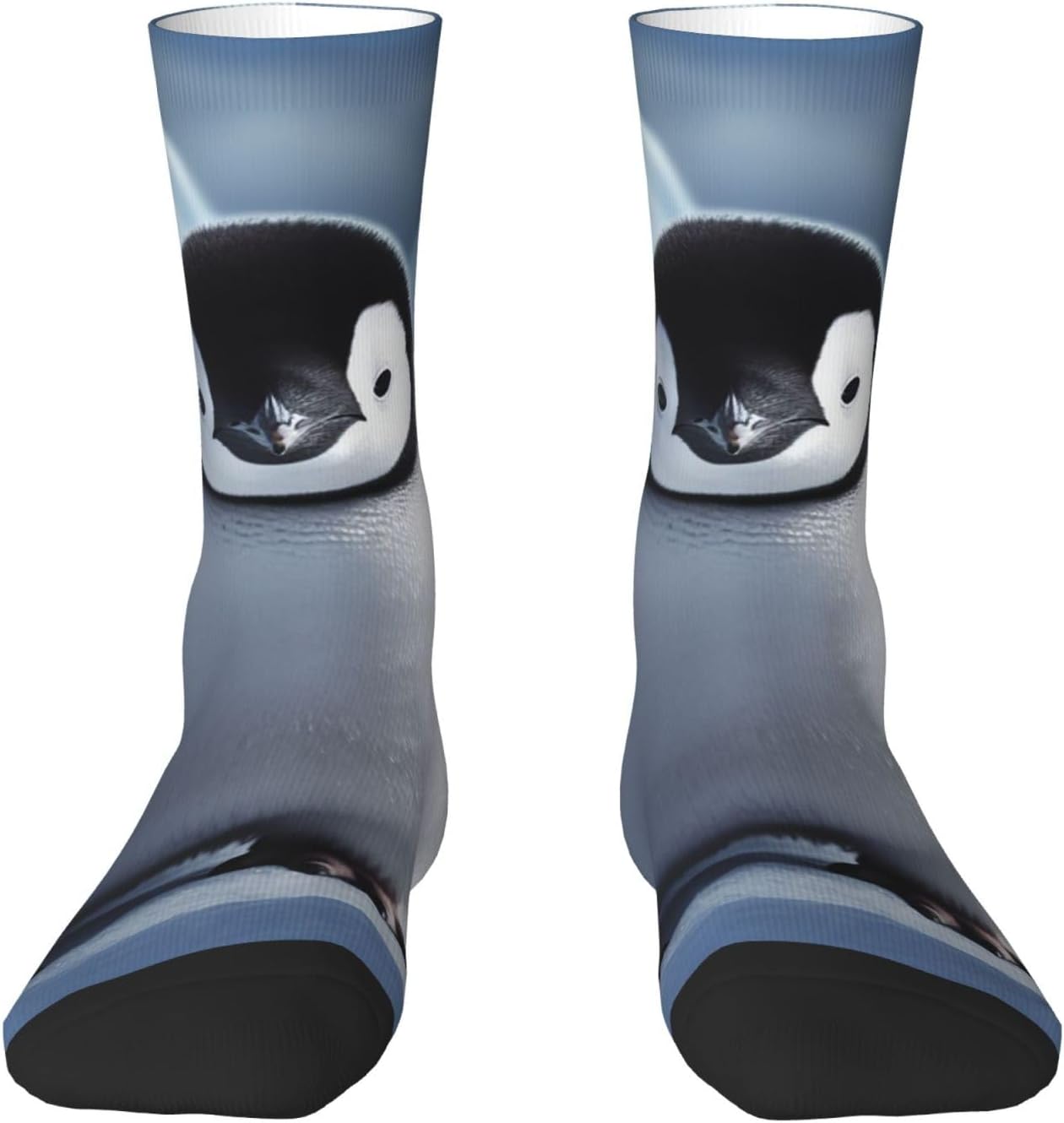 Cute Penguins Taking Crew Socks for Men Women Moisture Wicking Cushion Athletic Sock Casual Novelty Socks Gift
