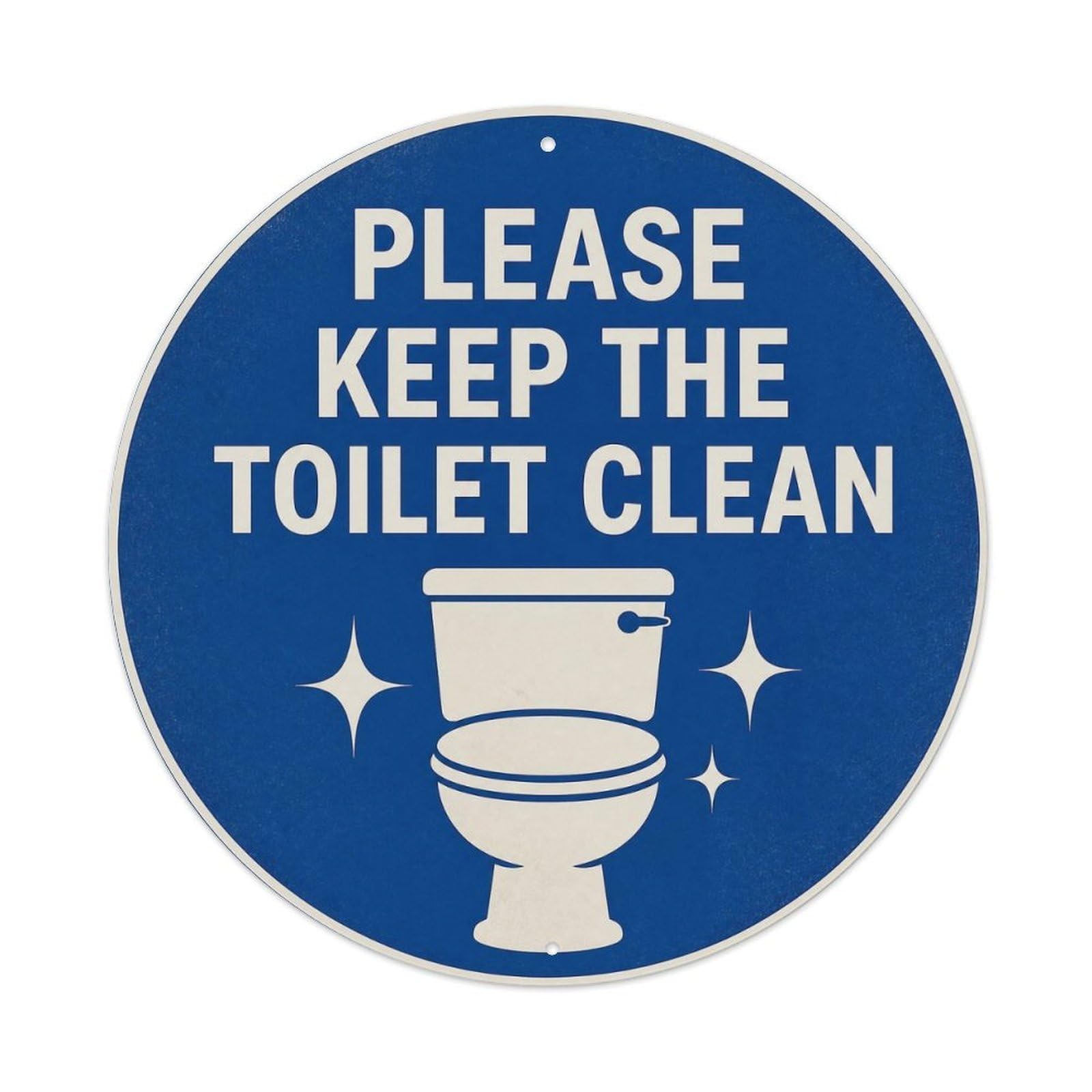 Olyhtr 8X8inch Classic Style Toilet Keep Clean British Illustration Style Washroom Metal Tin Sign