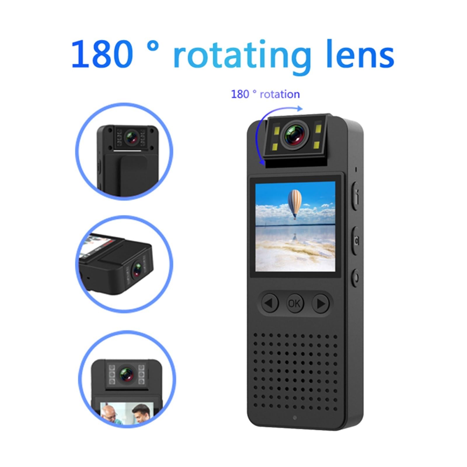 1080P Wireless Mini Body Action Camera Wifi Hotspot Videocamera Schermo LCD A Infrarossi DVR Audio Video Bike Bicicletta Registratore DV Cattura I Dettagli Con Nitidezza(With 32GB TF Card)