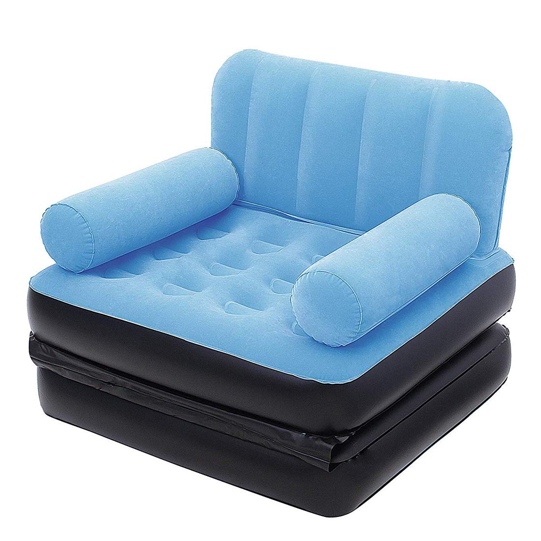NHR 5 in 1 Inflatable Sofa Air Bed Couch (Blue) Amazon.in Home & Kitchen