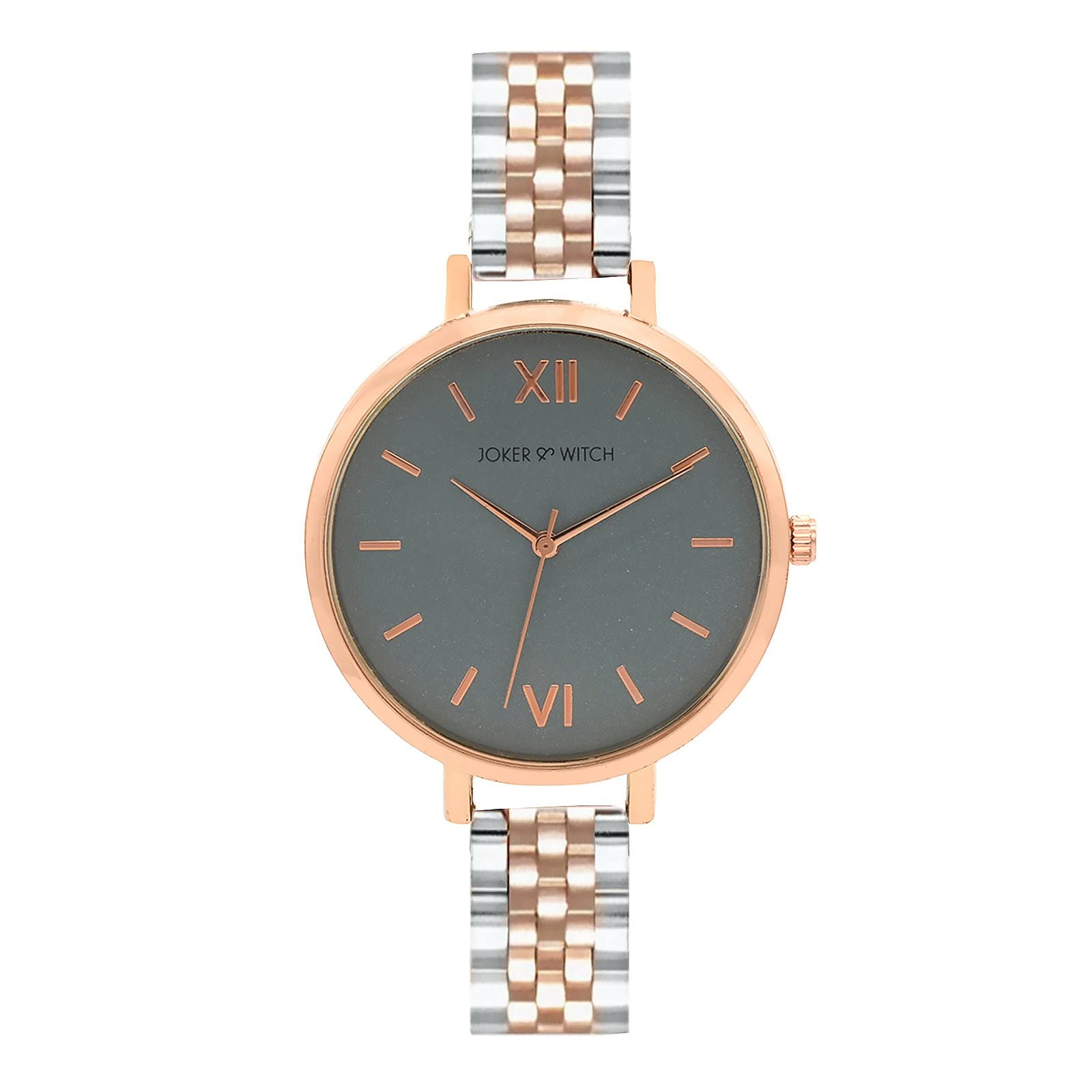 Joker & Witch Women Agnes 38mm Grey Dial 12mm Multi-Color Stainless Steel Watch