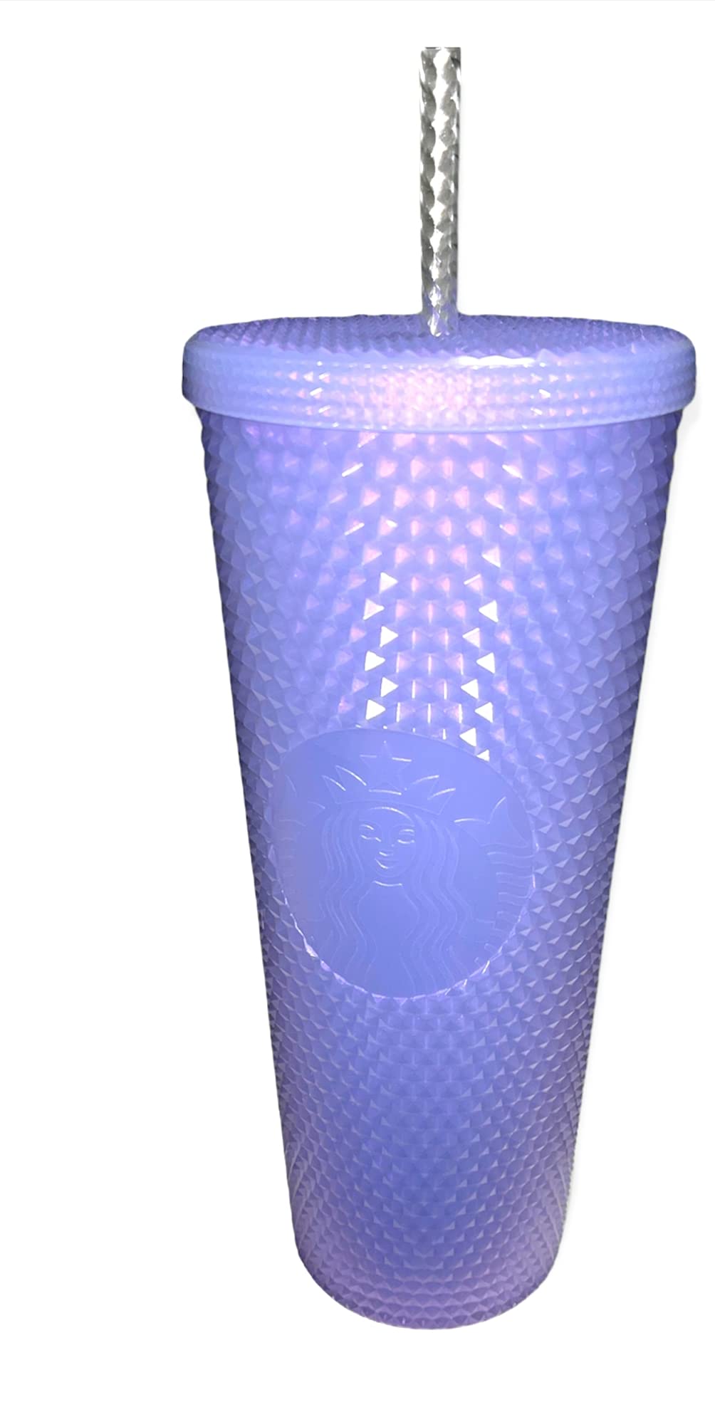 Starbucks 2021 Holiday Icy lilac Bling Studded Plastic Cold Cup Tumbler 24oz