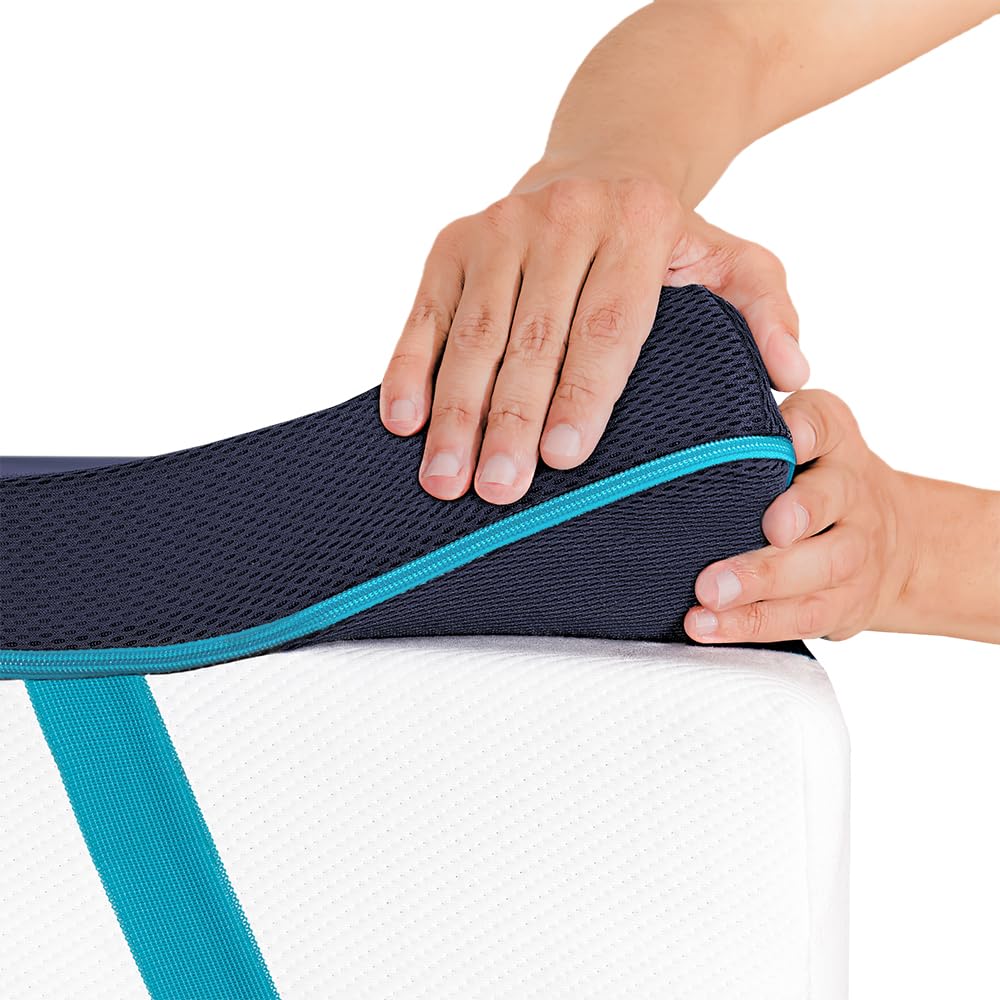 Cecotec Topper Viscoelástico Flow TopSerenity 90x190. Cubrecolchón Sobrecolchón. Viscoelástica 100% de 5 cm de Altura, 4 Correas Elásticas Antideslizantes, Funda Exterior con Cremallera