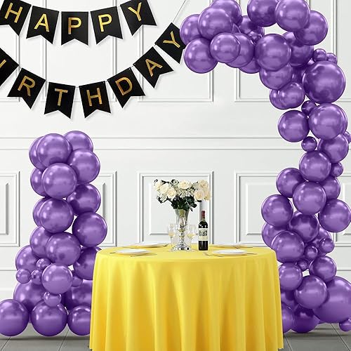 Miniatura 7 de Globos morados, 5 pulgadas, 50 unidades, globos cromados morados, globos metálicos morados, globos de aluminio, globos para decoración de fiestas,