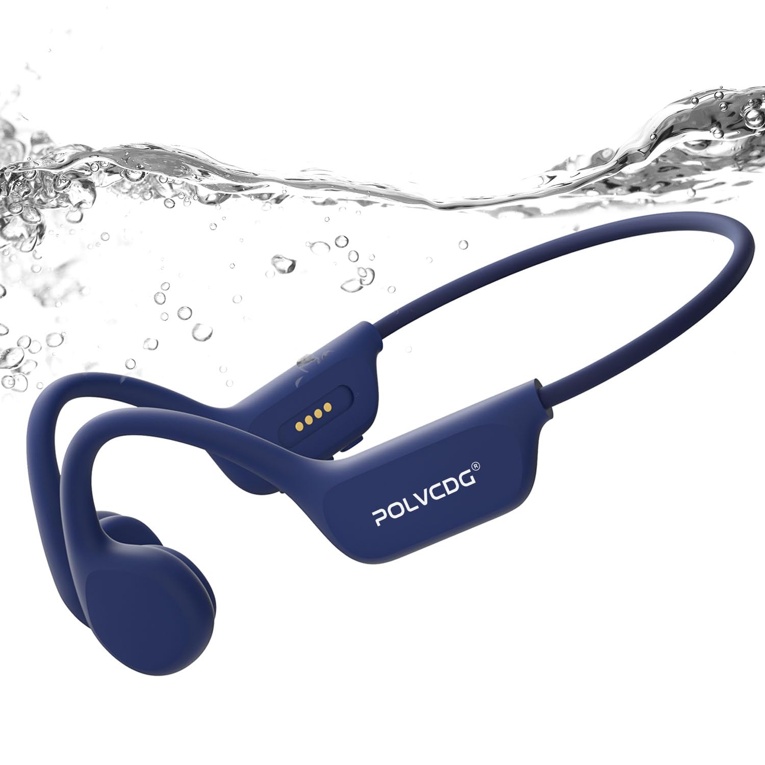 Photo 1 of POLVCDG Swimming Headphones,IPX8 Waterproof Bone Conduction Headphones,32GB Memory Open Ear Headphones with Mic,Wireless Earphones Underwater Sport Earbuds for Workout Running Cycling Gift