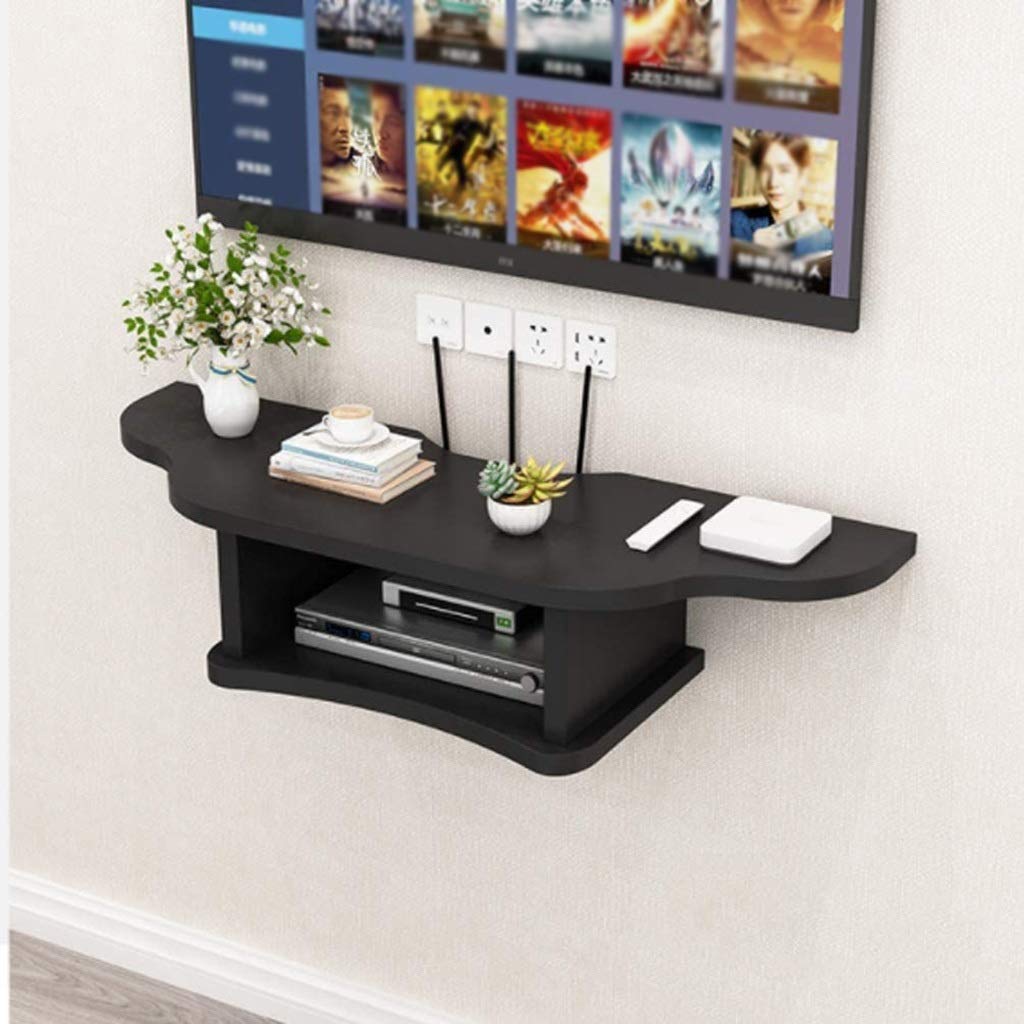 Flotante for TV, WiFi Plataforma Gabinete set-top box Router estante de la pared de montaje en pared Mediateca de la consola multimedia cajas de cable mandos a distancia de DVD jugadores de juegos