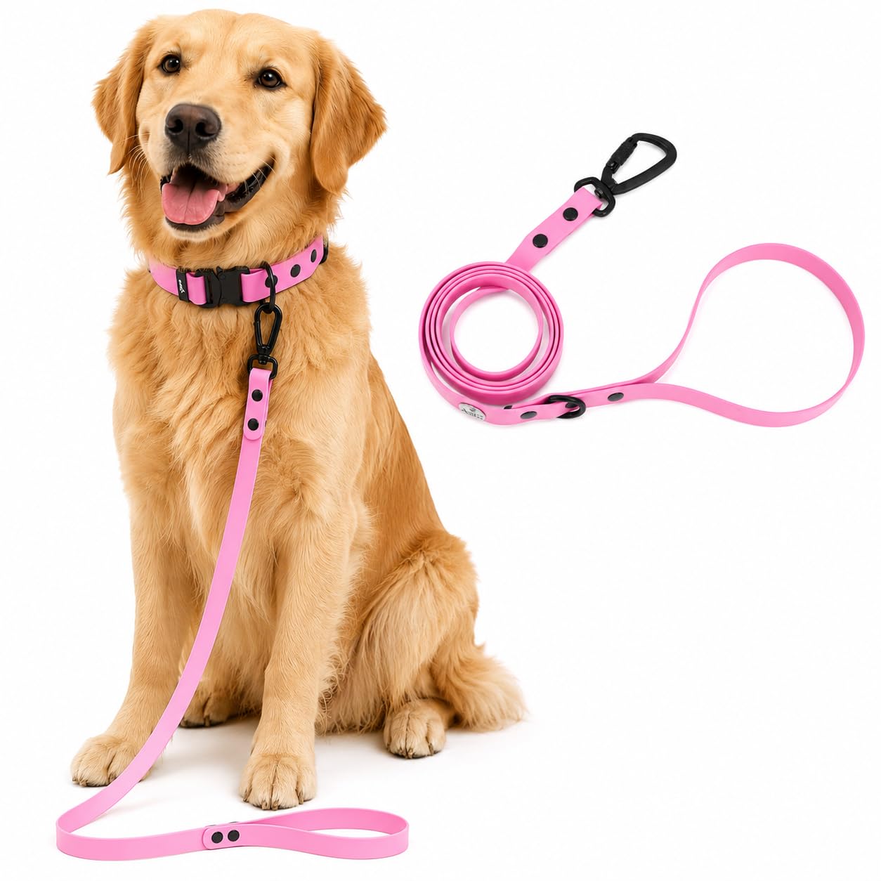 Adil’s Biothane Dog Leash - Waterproof Leashes for Dogs, Metal Hook, Adjustable 5ft Length Suitable for Dogs & Puppies, Ideal for Walking, Running & Training (NEON Pink)-image-42
