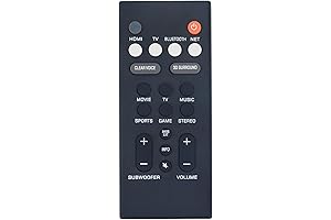 Replacement Remote Control for Yamaha YAS-109 Soundbar