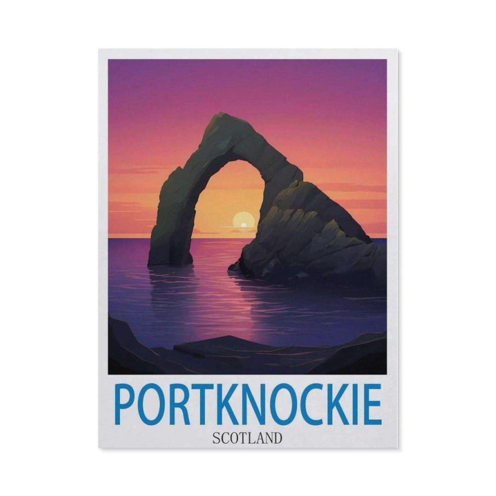 BEAYODKP 5D Diamond Painting，Portknockie Scotland（40 x 50 cm）