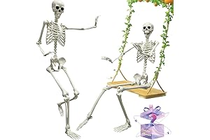 UMEELR 5.4FT Halloween Full Size Skeleton, Plastic Life Size Human Skeletons for Halloween Party Decoration