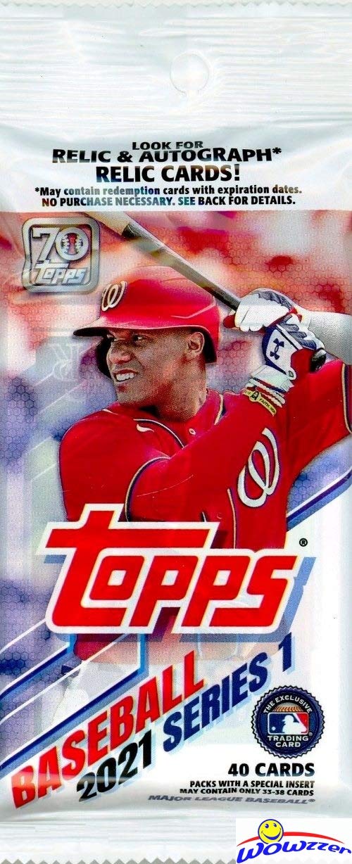 2021 Topps Series 1 MLB Baseball EXCLUSIVE HUGE Factory Sealed Retail JUMBO FAT PACK with 40 Cards! Loaded with Rookies & Cool Inserts! Look for Autos, Relics & Parallels! 70th Anniversary! WOWZZER!