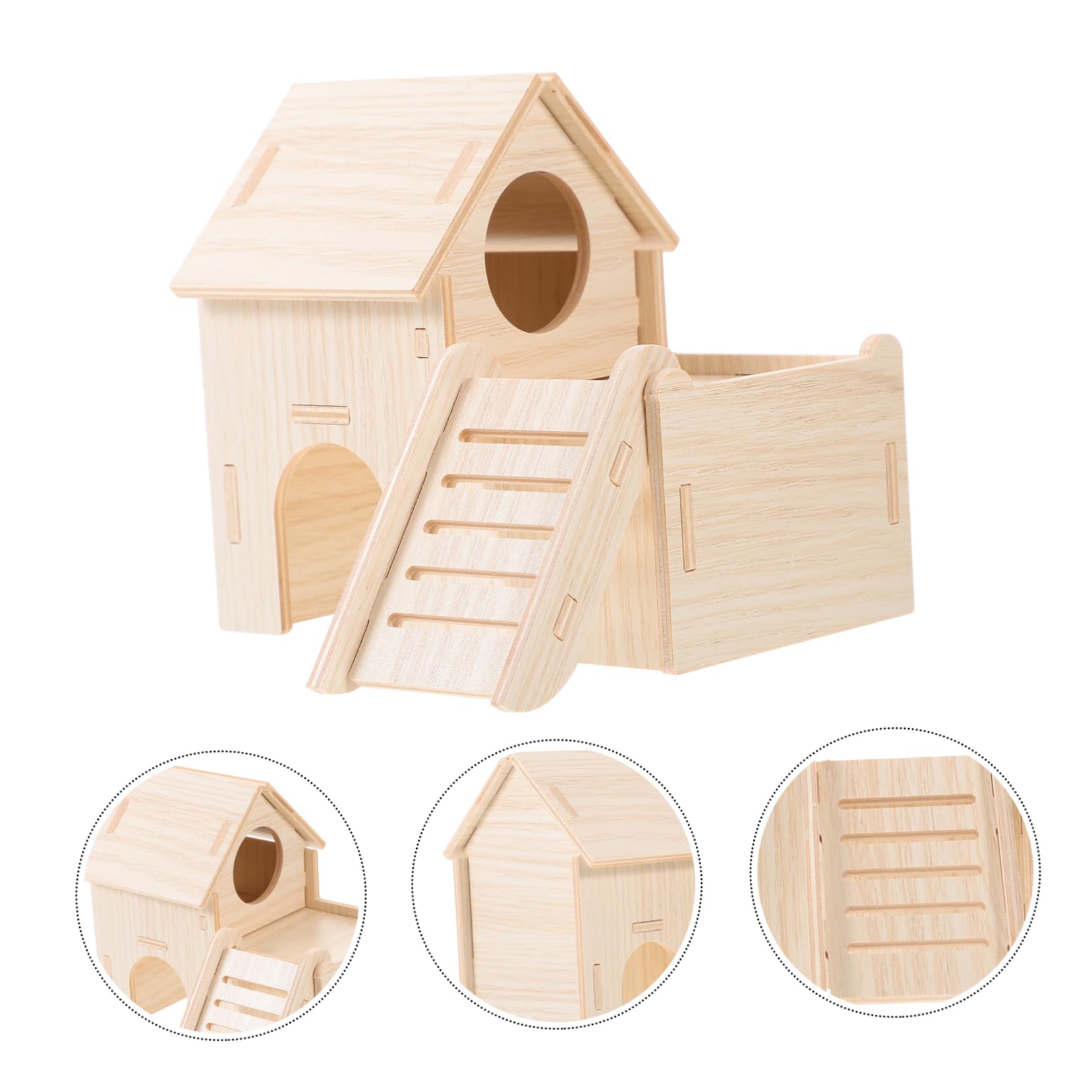 BELLIFFY 1Set Hamster House Natural Pet Hideout for Small Animals Design Safe and Comfortable Resting Space for Hamsters Gerbils and Mice Adorable Rat Hideout
