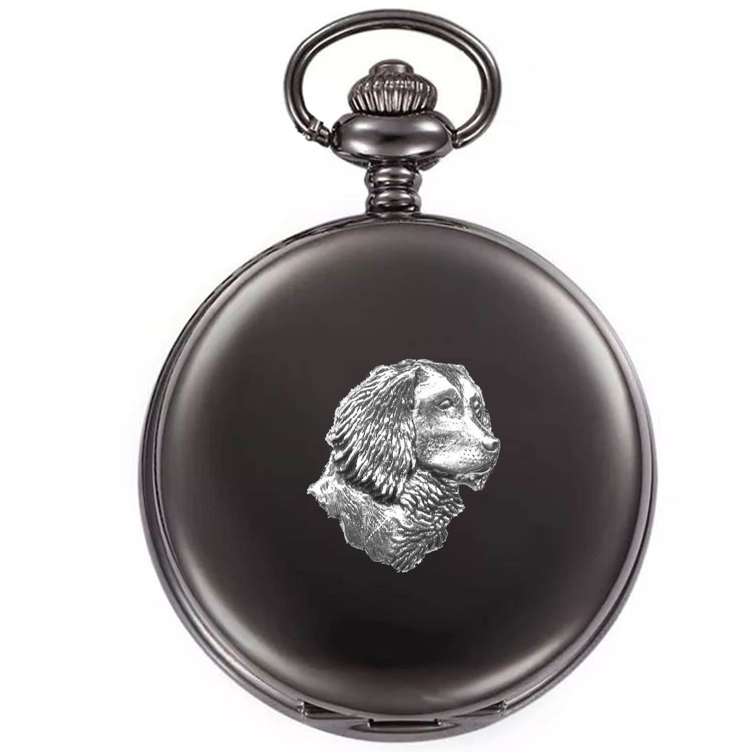 Montre gousset quartz Sheffield avec étui noir pour éviter les rayures