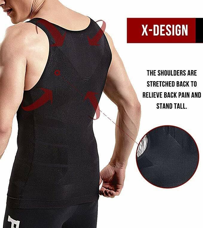 ZURU BUNCH Men Compression Shirt Slimming Body Shaper Vest Tummy