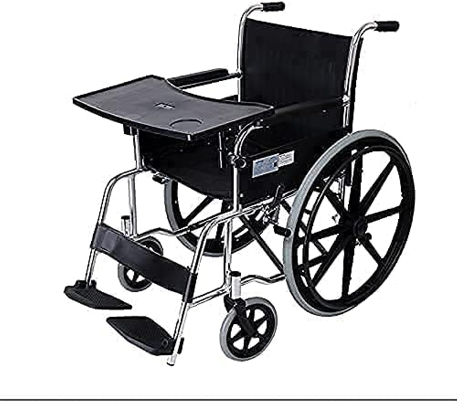 Wheelchair Tray Table with Cup Holder Detachable Wheelchair Table Removable Wheelchair Lap Tray Lightweight Portable Wheelchair Dinner Table Accessories for Adults with Cup Holder and Phone Groove