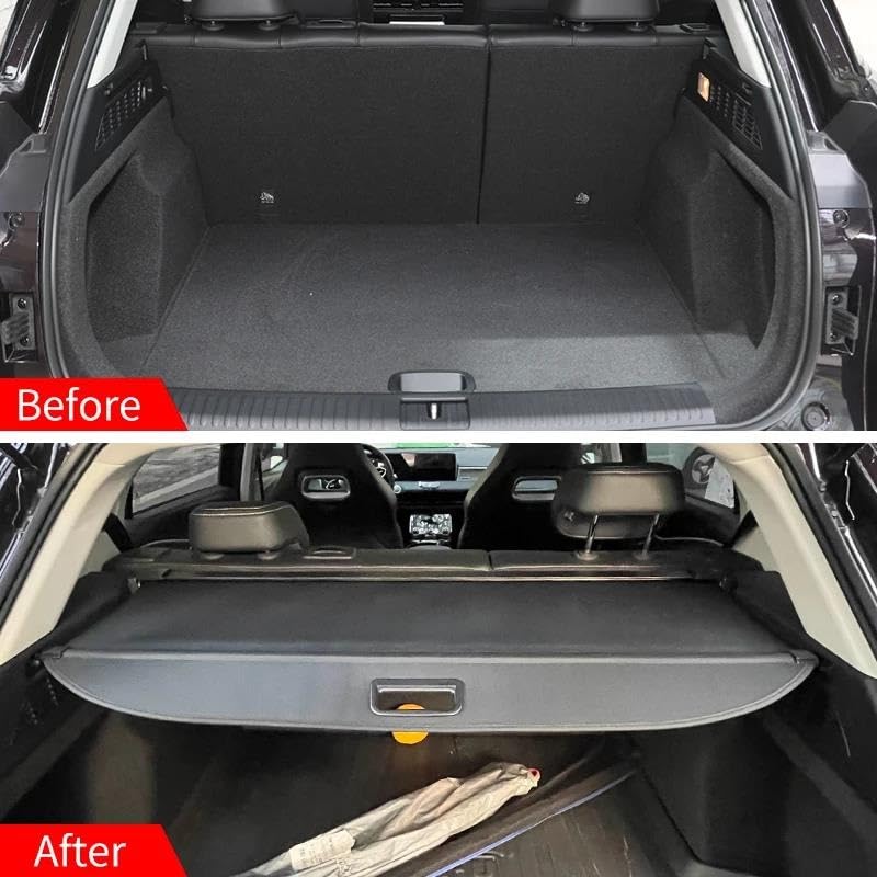 Generico Posteriore Copribagagli per NETA X 2023 2024 2025 Retrattile Tronco Cargo Copertura Pacchi Cremagliera Scudo Impermeabile Privacy Accessori Auto Copertura Bagagliaio(Pelle)
