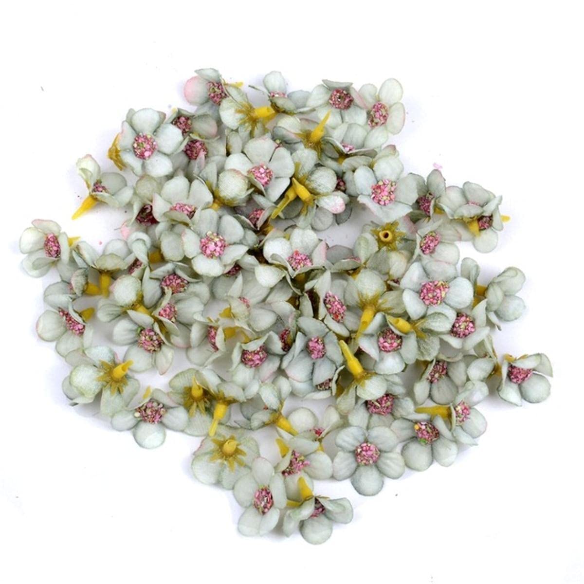 50 pezzi 2,5 cm mini marghera fiori artificiali teste di fiori finti di seta