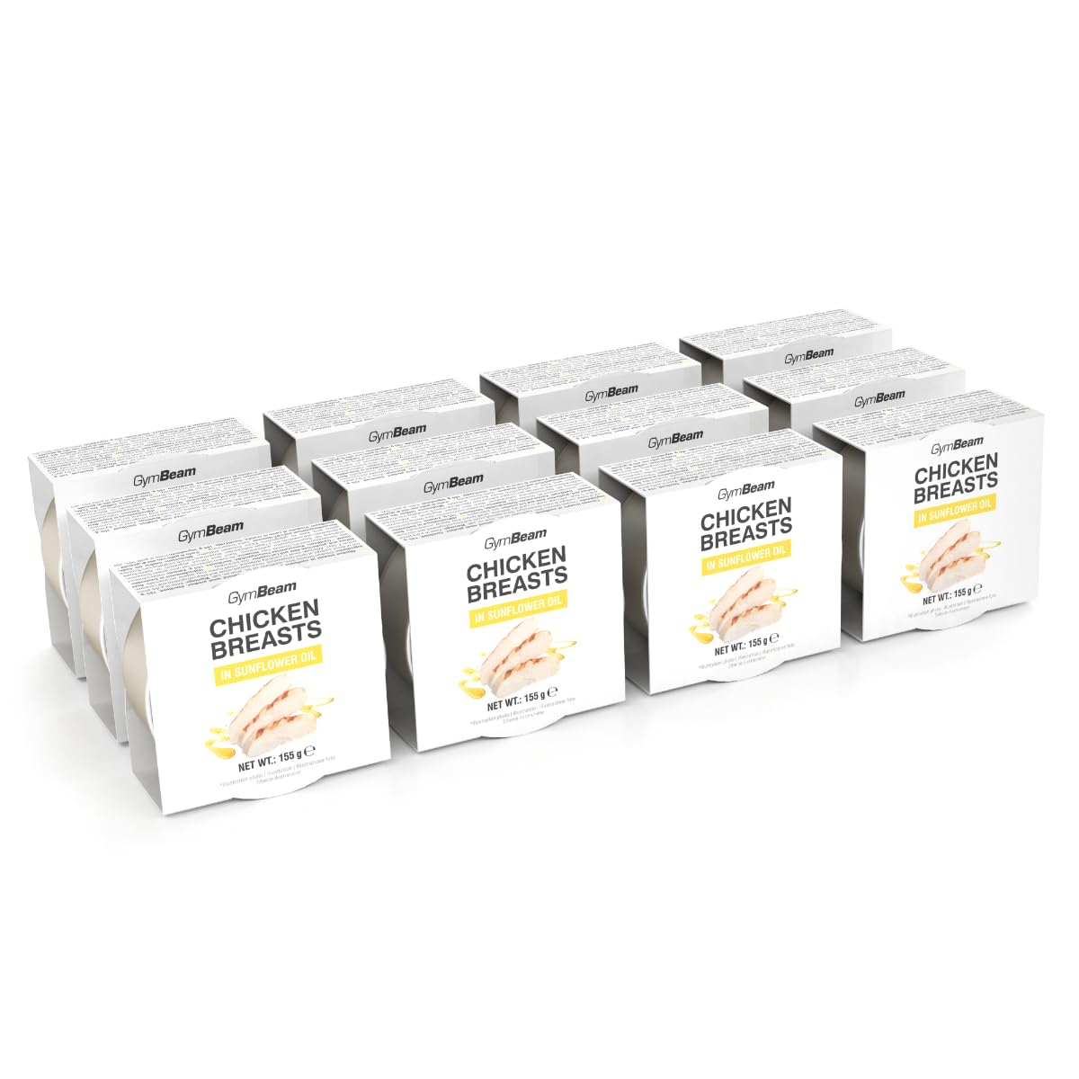GymBeam Hähnchenbrust in Sonnenblumenöl 12 x 155 g proteinreich glutenfrei