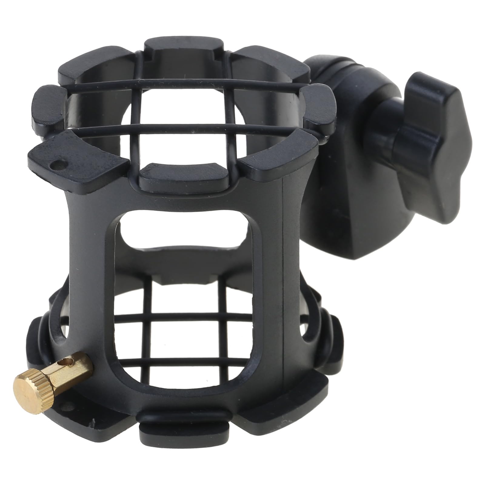 Nihenhao Black Nb04 Microphone Shock Mount Mic Mount Holder Stand For 6.3Cm/2.48In Diameter Studio Condenser Abs