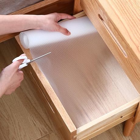 Upgraded Transparent Shelf Liners for Wardrobe Cabinet Shelves
