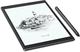 Kloudnote S Bloco de notas E-Ink de 10,1 polegadas, tablet ePaper para anotações e leitura de eBook, dispositivo eReader para notebook de 200 dpi com Stylus, sistema operacional Android - Preto