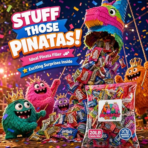 Image of Party Favor Candy Mix - 20 lb Party Stuffers - Goodie Bag Stuffers for Kids - Variety Pack - Bulk Candy Bags - Individually Wrapped Candies - Parade Candies - Valentine's Day - July 4th