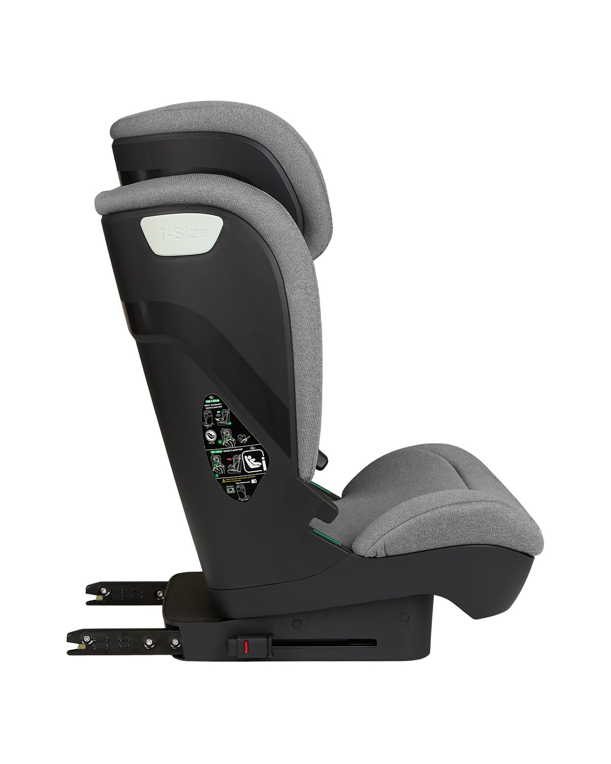Kikkaboo fotelik dziecięcy i-Scout i-Size (100-150 cm) regulowany zagłówek, ISOFIX, kolory: jasnoszary